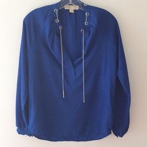 Royal blue blouse